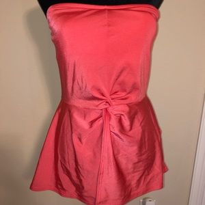 Venus coral twist front long tankini top - size 12